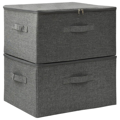 Bizmo™ Structural Storage Bins | Anthracite Modular 2-Pack | Reinforced Foldable System