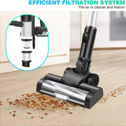 12VBlack Cordless Vacuum Cleaner Stick Handheld Vacuum For Carpet Floor Pet Hair