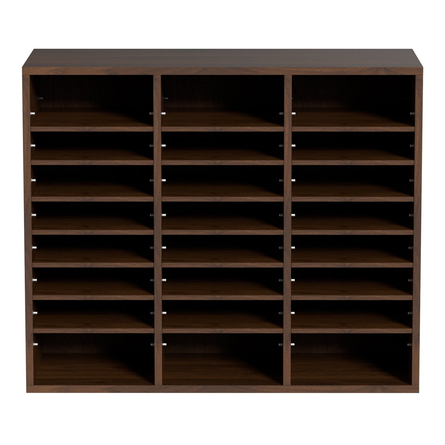 VEVOR Literature Organizers, 24 Compartments Office Mailbox With Adjustable Shelves, Wood Literature Sorter 29x12x24.4 Inches For Office, Home, Classroom, Mailrooms Organization, EPA Certified, Brown