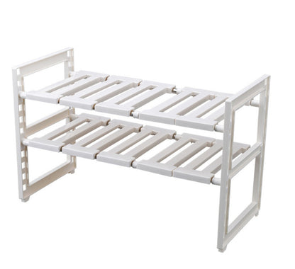 Under Sink 2 Tier Expandable Shelf Organizer