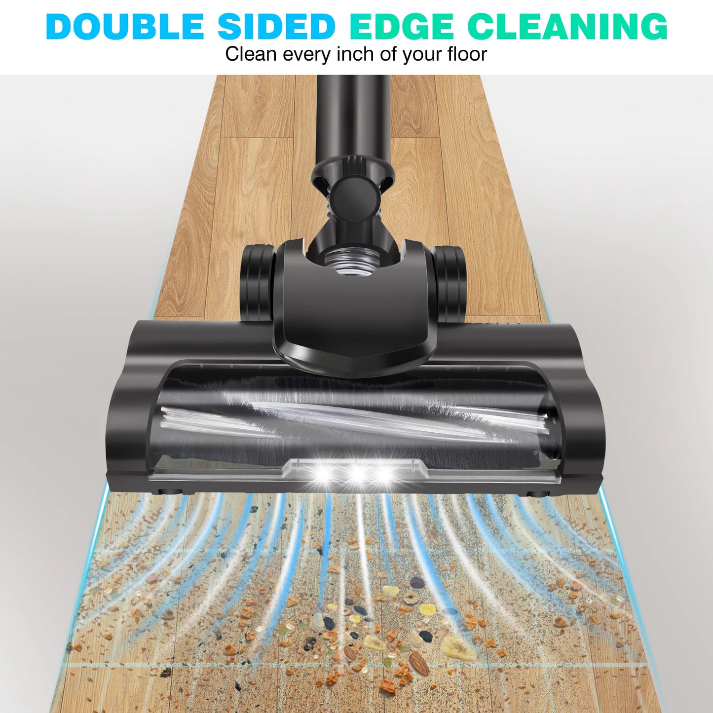 12VBlack Cordless Vacuum Cleaner Stick Handheld Vacuum For Carpet Floor Pet Hair