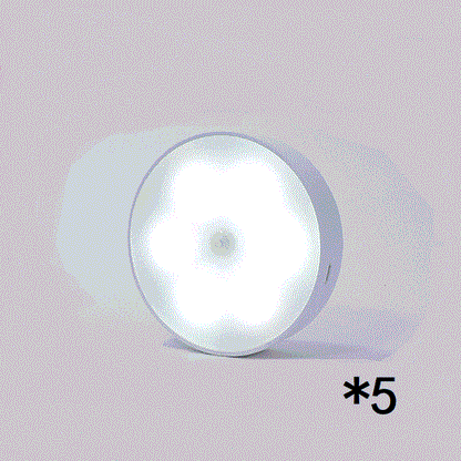 Usb Rechargeable Motion Sensor Light Round Wireless LED Puck Light Kichen Cabinet Lighting Motion Sensor Lamp Night Light